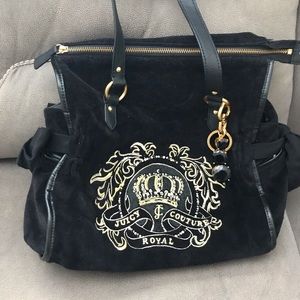Juicy Couture Black Velvet Handbag